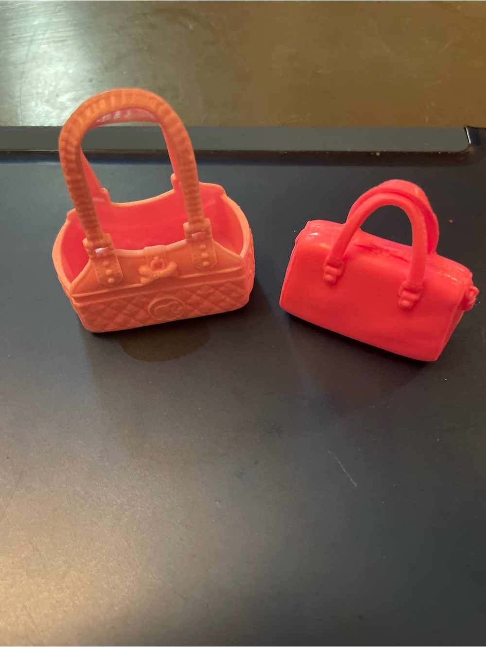 Mini Barbie Doll Handbags Coral animal carrier tote & Pink handbag